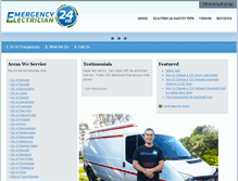 Tablet Screenshot of emergencyelectrician24hr.com.au